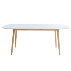 Table Extensible ERIKA Laqué Blanc Mat 8 Personnes 160 à 200cm -Meuble Déco Soldes erika1 table blanche 5