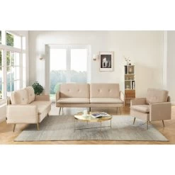 Fauteuil ADAM Velours Beige Avec Piètement En Métal Doré 11 Fauteuil ADAM Velours Beige Avec Piètement En Métal Doré -Meuble Déco Soldes fauteuil adam velours beige pied en metal dore 5