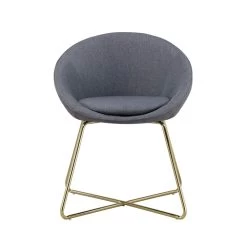 Fauteuil ARSENE 1 Place En Tissu Gris Avec Piètement Doré 6 Fauteuil ARSENE 1 Place En Tissu Gris Avec Piètement Doré -Meuble Déco Soldes fauteuil arsene tissu gris 1 place 62x59x75 cm 2