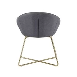 Fauteuil ARSENE 1 Place En Tissu Gris Avec Piètement Doré 7 Fauteuil ARSENE 1 Place En Tissu Gris Avec Piètement Doré -Meuble Déco Soldes fauteuil arsene tissu gris 1 place 62x59x75 cm 3