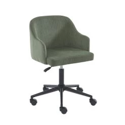 Meuble Déco Soldes -Meuble Déco Soldes fauteuil barnabe en velours cotele vert 1