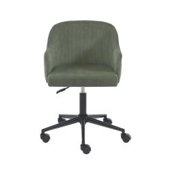 Fauteuil De Bureau BARNABE En Velours Côtelé Vert 9 Fauteuil De Bureau BARNABE En Velours Côtelé Vert -Meuble Déco Soldes fauteuil barnabe en velours cotele vert 2