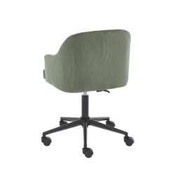 Fauteuil De Bureau BARNABE En Velours Côtelé Vert 10 Fauteuil De Bureau BARNABE En Velours Côtelé Vert -Meuble Déco Soldes fauteuil barnabe en velours cotele vert 3