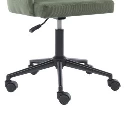 Fauteuil De Bureau BARNABE En Velours Côtelé Vert 11 Fauteuil De Bureau BARNABE En Velours Côtelé Vert -Meuble Déco Soldes fauteuil barnabe en velours cotele vert 4