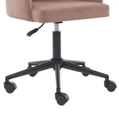 Fauteuil De Bureau BARNABE En Velours Côtelé Vieux Rose 11 Fauteuil De Bureau BARNABE En Velours Côtelé Vieux Rose -Meuble Déco Soldes fauteuil barnabe en velours cotele vieux rose 4