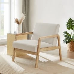 Fauteuil BONIFACIO En Tissu Beige