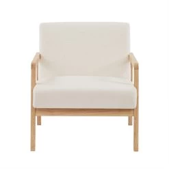 Fauteuil BONIFACIO En Tissu Bouclette Blanc 8 Fauteuil BONIFACIO En Tissu Bouclette Blanc -Meuble Déco Soldes fauteuil bonifacio en tissu bleu 2