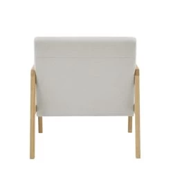 Fauteuil BONIFACIO En Tissu Gris Clair -Meuble Déco Soldes fauteuil bonifacio en tissu gris clair 3