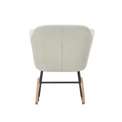 Fauteuil ELSA Tissu Beige Rocking Chair -Meuble Déco Soldes fauteuil elsa beige rocking chair 3
