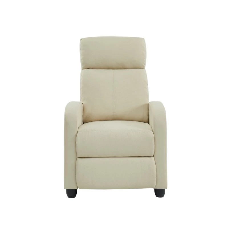 Fauteuil Inclinable ALVA En Tissu écru Avec Fonction Push Back 2 Fauteuil Inclinable ALVA En Tissu écru Avec Fonction Push Back – Image 2