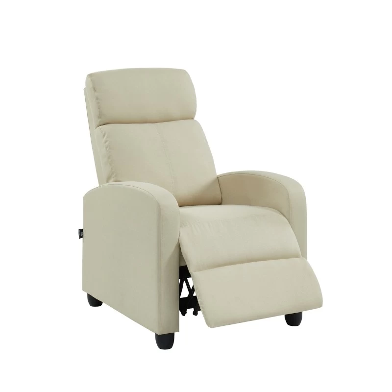 Fauteuil Inclinable ALVA En Tissu écru Avec Fonction Push Back 4 Fauteuil Inclinable ALVA En Tissu écru Avec Fonction Push Back – Image 4