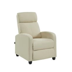 Fauteuil Inclinable ALVA En Tissu écru Avec Fonction Push Back 11 Fauteuil Inclinable ALVA En Tissu écru Avec Fonction Push Back -Meuble Déco Soldes fauteuil inclinable alva ecru 4