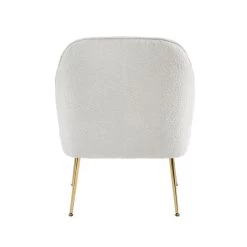 Fauteuil MARCELINO En Tissu Bouclette Blanc Avec Piètement Doré 9 Fauteuil MARCELINO En Tissu Bouclette Blanc Avec Piètement Doré -Meuble Déco Soldes fauteuil marcelino en tissu blanc avec pieds dore 3
