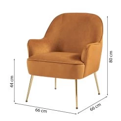 Fauteuil MARCELINO En Velours Rouille Avec Piètement Doré 11 Fauteuil MARCELINO En Velours Rouille Avec Piètement Doré -Meuble Déco Soldes fauteuil marcelino en velours rouille avec pieds dore 5