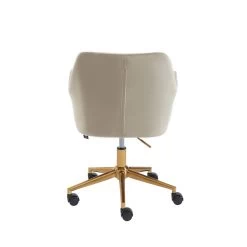 Fauteuil De Bureau MONACO En Velours Beige Avec Pieds Dorés 9 Fauteuil De Bureau MONACO En Velours Beige Avec Pieds Dorés -Meuble Déco Soldes fauteuil monaco en velours beige avec pieds dore 3
