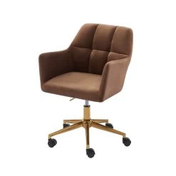 Meuble Déco Soldes -Meuble Déco Soldes fauteuil monaco en velours rouille avec pieds dore 1