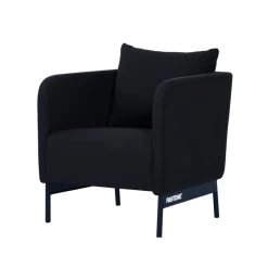 Meuble Déco Soldes -Meuble Déco Soldes fauteuil pantone tissu bleu avec pietement metal bleu 1