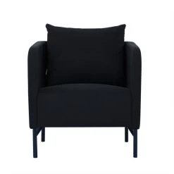 Fauteuil PANTONE Tissu Bleu Nuit Avec Piètement Métal Bleu Nuit -Meuble Déco Soldes fauteuil pantone tissu bleu avec pietement metal bleu 2