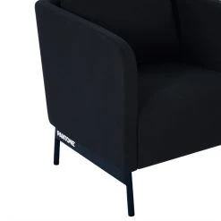 Fauteuil PANTONE Tissu Bleu Nuit Avec Piètement Métal Bleu Nuit -Meuble Déco Soldes fauteuil pantone tissu bleu avec pietement metal bleu 4