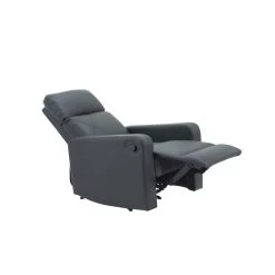 Fauteuil Relax CARLA En PU Noir Avec Fonction Manuel -Meuble Déco Soldes fauteuil relax carla en pu noir avec fonction manuel 3