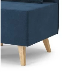 Fauteuil SARAH En Tissu Bleu -Meuble Déco Soldes fauteuil sarah en tissu bleu 4