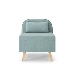 Fauteuil SARAH En Tissu Bleu Clair -Meuble Déco Soldes fauteuil sarah en tissu bleu clair 2