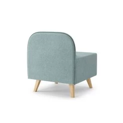 Fauteuil SARAH En Tissu Bleu Clair -Meuble Déco Soldes fauteuil sarah en tissu bleu clair 3