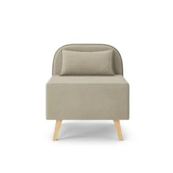 Fauteuil SARAH En Tissu Grège -Meuble Déco Soldes fauteuil sarah en tissu grege 2