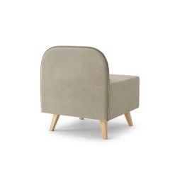 Fauteuil SARAH En Tissu Grège -Meuble Déco Soldes fauteuil sarah en tissu grege 3