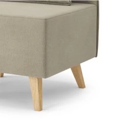 Fauteuil SARAH En Tissu Grège -Meuble Déco Soldes fauteuil sarah en tissu grege 4