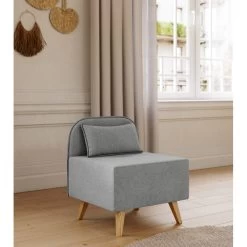Fauteuil SARAH En Tissu Gris 12 Fauteuil SARAH En Tissu Gris -Meuble Déco Soldes fauteuil sarah en tissu gris 5