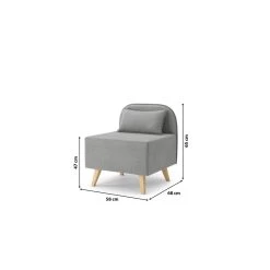Fauteuil SARAH En Tissu Gris 13 Fauteuil SARAH En Tissu Gris -Meuble Déco Soldes fauteuil sarah en tissu gris 6