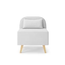 Fauteuil SARAH En Tissu Gris Clair -Meuble Déco Soldes fauteuil sarah en tissu gris clair 2