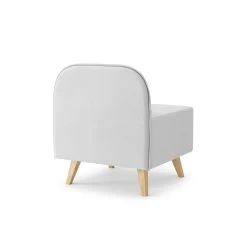 Fauteuil SARAH En Tissu Gris Clair -Meuble Déco Soldes fauteuil sarah en tissu gris clair 3