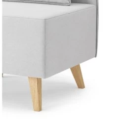 Fauteuil SARAH En Tissu Gris Clair -Meuble Déco Soldes fauteuil sarah en tissu gris clair 4