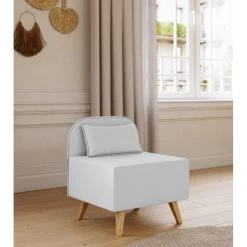 Fauteuil SARAH En Tissu Gris Clair -Meuble Déco Soldes fauteuil sarah en tissu gris clair 5