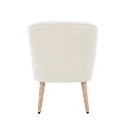 Fauteuil TIVOLI Tissu Bouclette Blanc 9 Fauteuil TIVOLI Tissu Bouclette Blanc -Meuble Déco Soldes fauteuil tivoli en teddy blanc 3