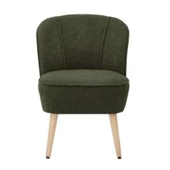 Fauteuil TIVOLI Tissu Bouclette Kaki 8 Fauteuil TIVOLI Tissu Bouclette Kaki -Meuble Déco Soldes fauteuil tivoli en teddy kaki 2