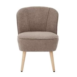 Fauteuil TIVOLI Tissu Bouclette Taupe 8 Fauteuil TIVOLI Tissu Bouclette Taupe -Meuble Déco Soldes fauteuil tivoli en teddy taupe 2