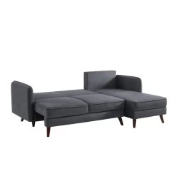 Canapé D'angle IDAHO Tissu Anthracite Angle Convertible -Meuble Déco Soldes idahoancvtxanth canape angle 2