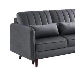 Canapé D'angle IDAHO Tissu Anthracite Angle Convertible -Meuble Déco Soldes idahoancvtxanth canape angle 6