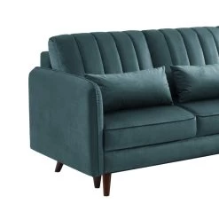 Canapé D'angle IDAHO En Tissu Bleu Vert Convertible -Meuble Déco Soldes idahoancvtxblvr canape angle 6