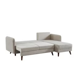 Canapé D'angle IDAHO En Tissu Sable Convertible -Meuble Déco Soldes idahoancvtxsable canape angle 2