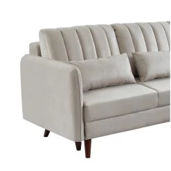 Canapé D'angle IDAHO En Tissu Sable Convertible -Meuble Déco Soldes idahoancvtxsable canape angle 6