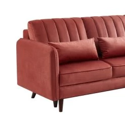 Canapé D'angle IDAHO En Tissu Terracotta Avec Angle Convertible -Meuble Déco Soldes idahoancvtxterra canape angle 6