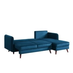 Canapé D'angle IDAHO En Velours Bleu Convertible 9 Canapé D'angle IDAHO En Velours Bleu Convertible -Meuble Déco Soldes idahoancvvvbleu canape angle 2