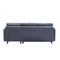 Canapé D'angle IDAHO En Velours Gris Convertible -Meuble Déco Soldes idahoancvvvgr canape angle 4