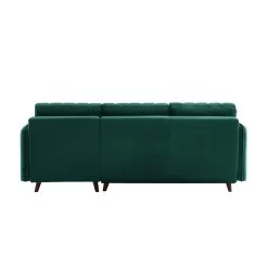 Canapé D'angle IDAHO En Velours Vert Convertible -Meuble Déco Soldes idahoancvvvvert canape angle 4
