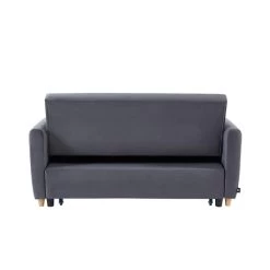 Canapé Droit LAURA En Velours Gris Convertible 3 Places 9 Canapé Droit LAURA En Velours Gris Convertible 3 Places -Meuble Déco Soldes laura3vvgr canape gris 3