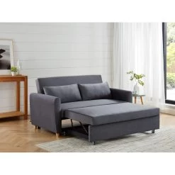 Canapé Droit LAURA En Velours Gris Convertible 3 Places 10 Canapé Droit LAURA En Velours Gris Convertible 3 Places -Meuble Déco Soldes laura3vvgr canape gris 4